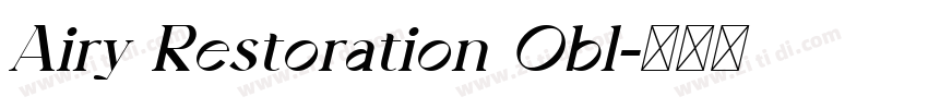 Airy Restoration Obl字体转换